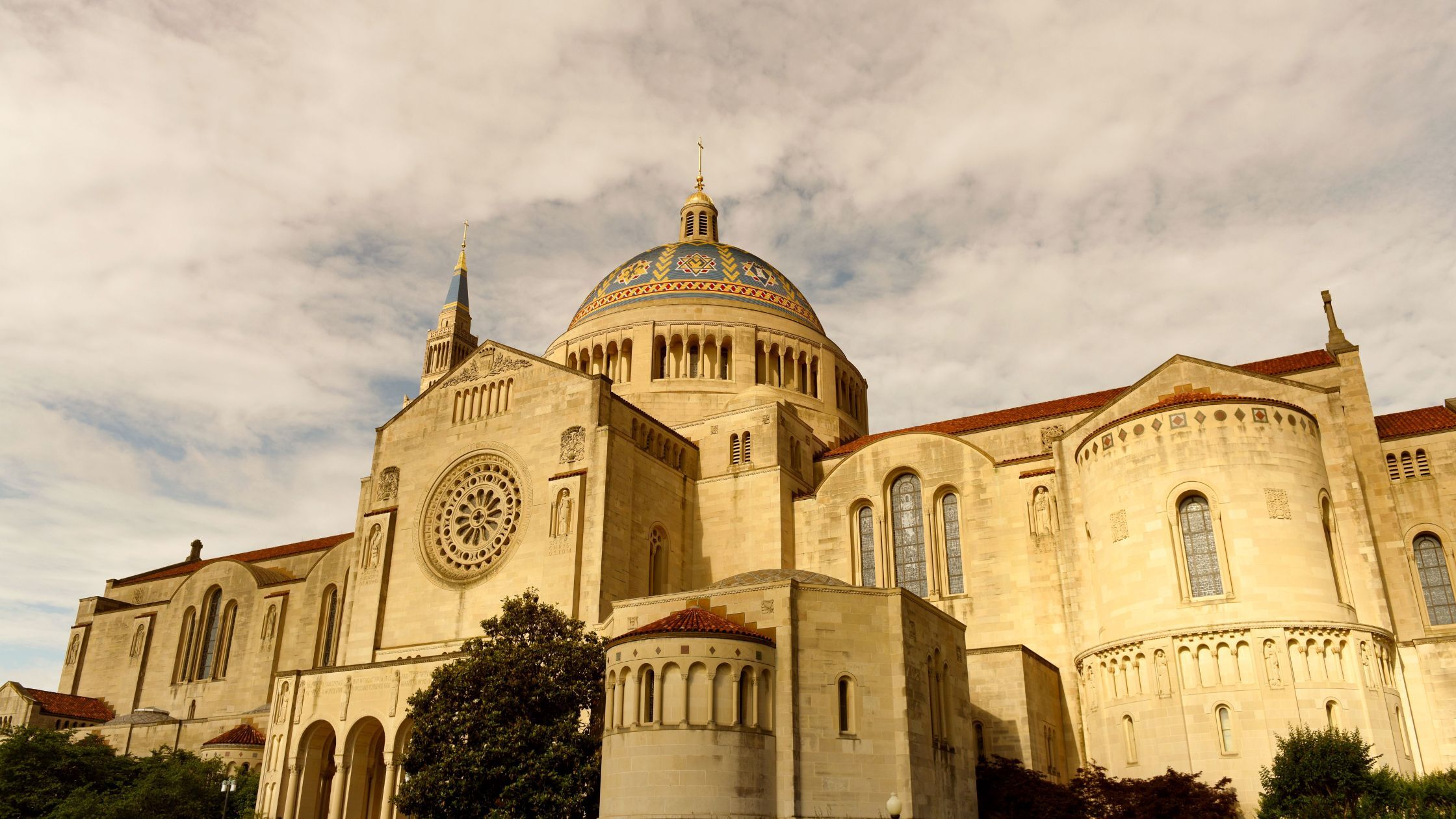 Exterior of the Basilica of the National Shrine of the Immaculate Conception in Washington, D.C.