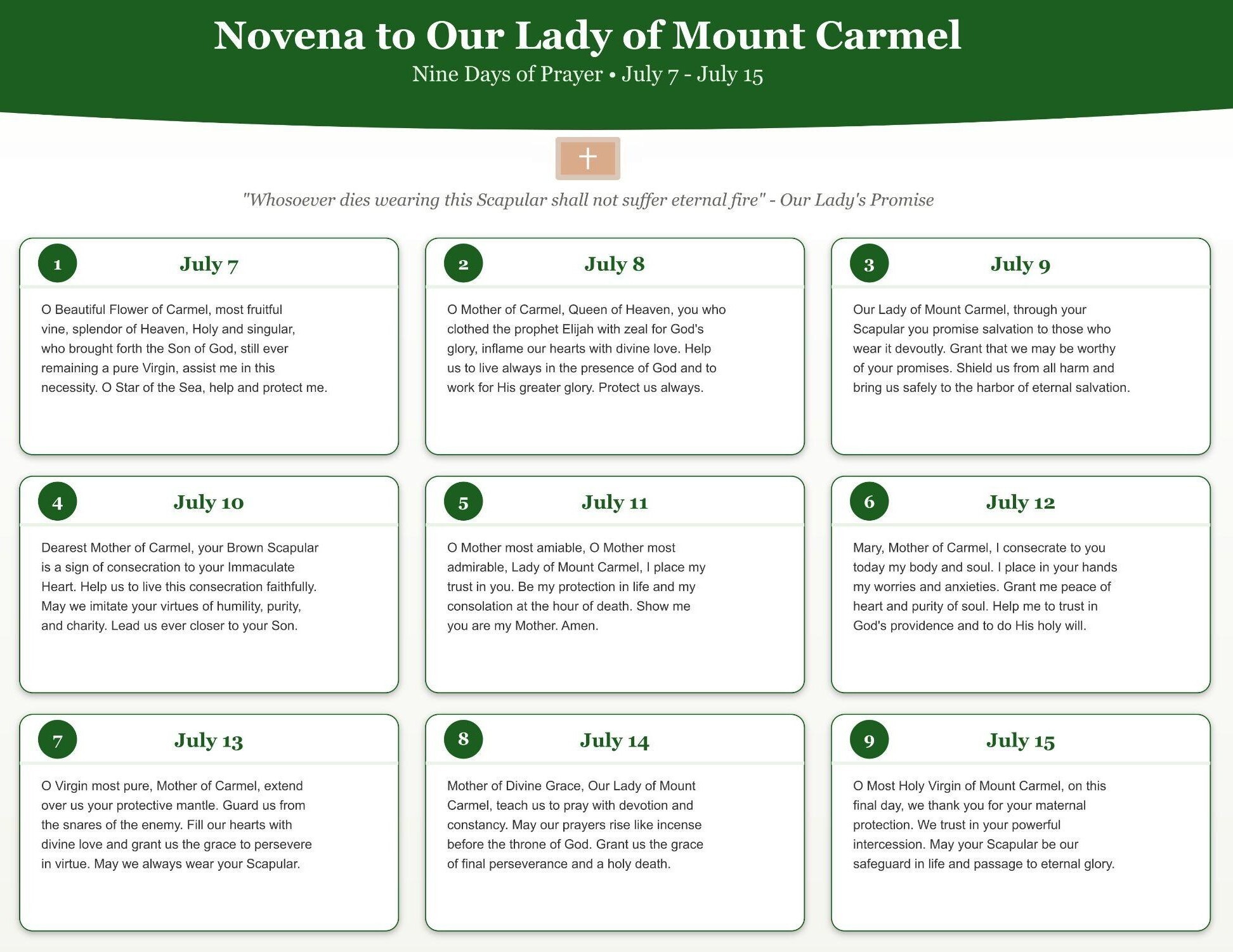 Novena prayer guide nine days